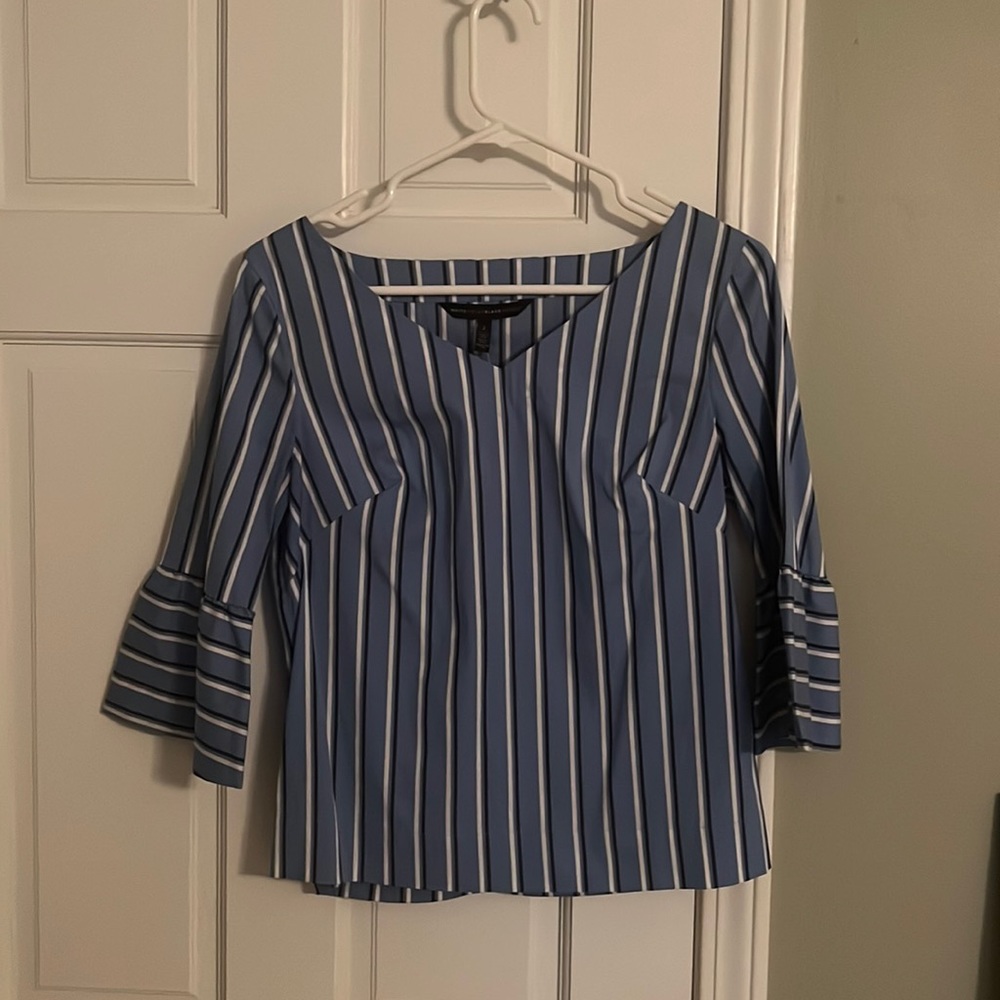 White House black market striped blouse